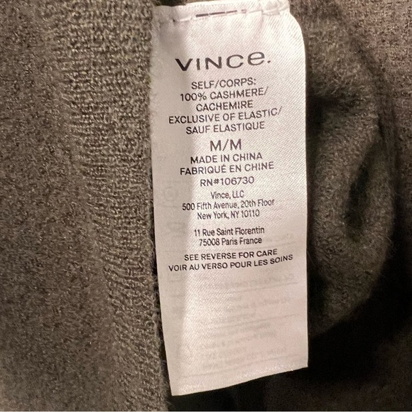 Vince Plush Boiled Cashmere Funnel Neck Sweater, Eden Olive Green, Size M NWT - Picture 6 of 6